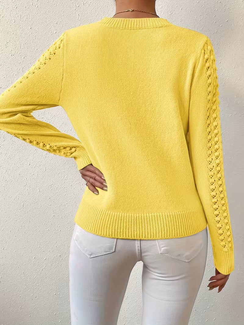 Pull à Manches Longues avec Détails en Dentelle pour Femme | Idéal pour un Usage Quotidien