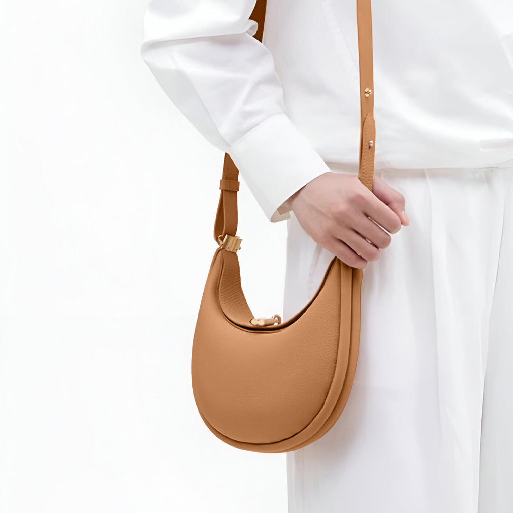 Sac À Main Demi-Lune Avec Fermeture Rotative Pour Femmes | Idéal Pour Usage Quotidien Et Événements