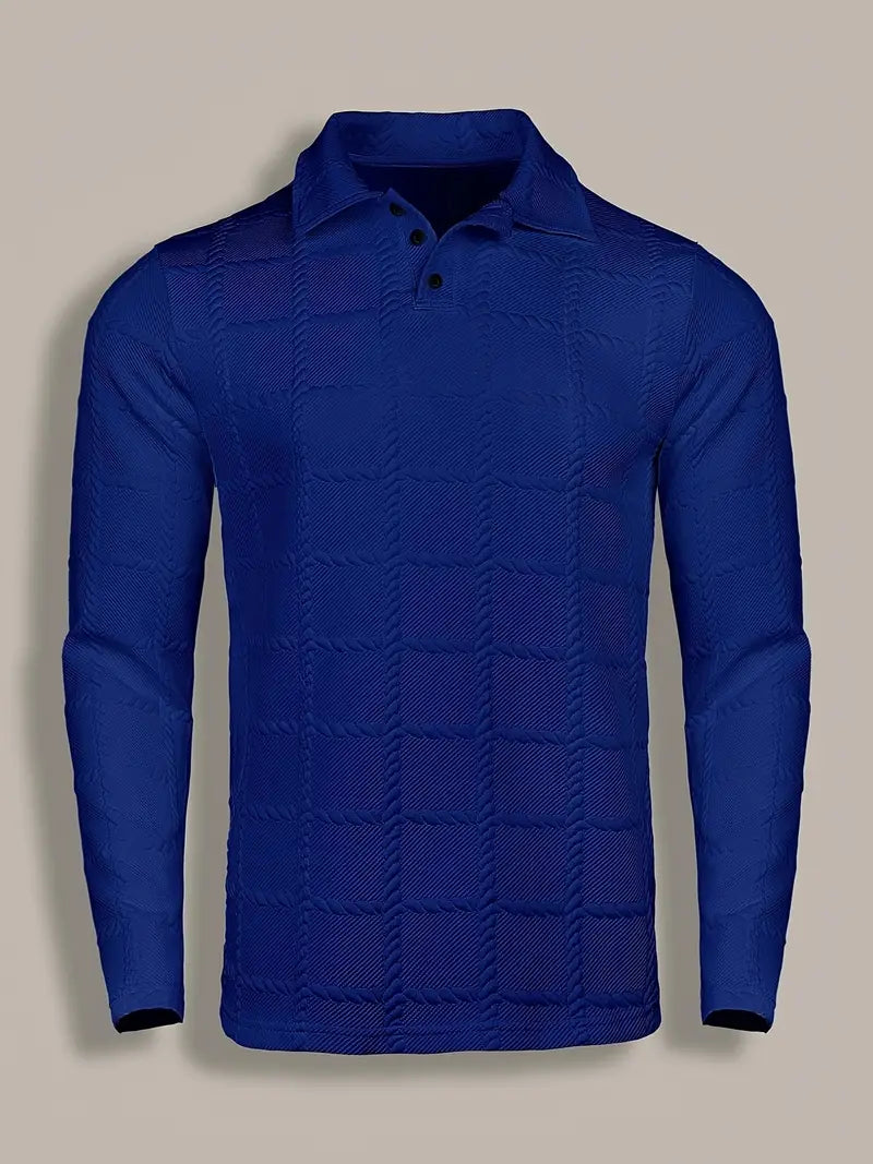 Chemise À Boutons Avec Motif Texturé Pour Homme | Idéale Pour Bureau Et Sorties