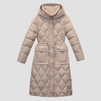 Veste D’Hiver Longue Matelassée pour Femme | Idéale pour Temps Froid