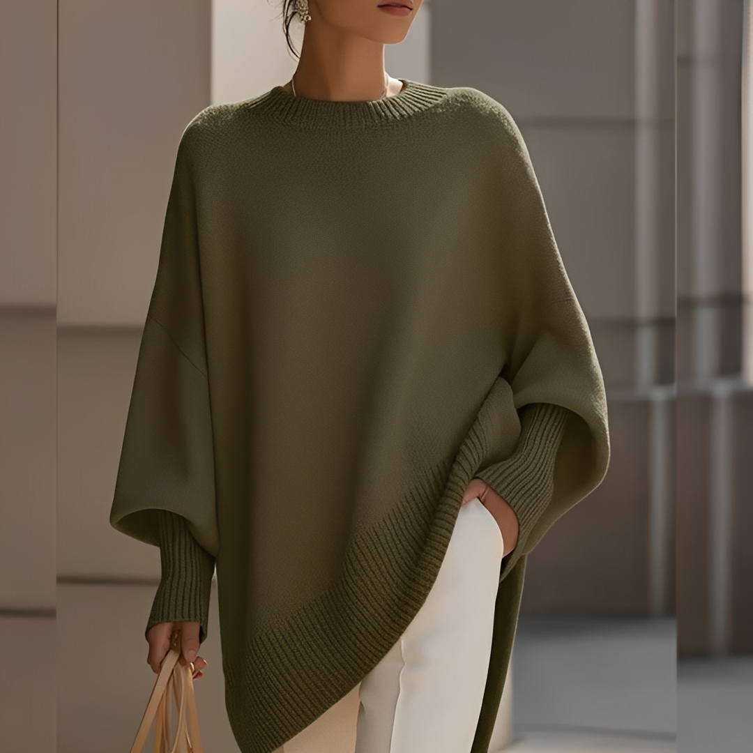 Pull Oversize À Col Rond Pour Femmes | Idéal Pour La Mi-Saison