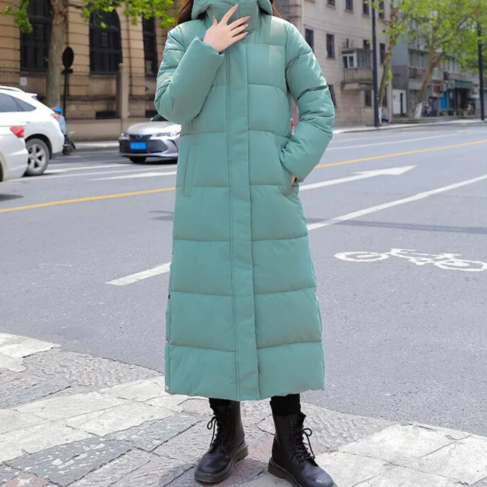 Parka Longue Matelassée Avec Coupe Ajustée Pour Femme | Idéal Pour L’Hiver