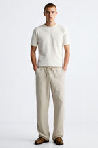 Pantalon De Détente À Taille Élastique Avec Motif Rayé pour Hommes | Idéal pour Un Usage Quotidien