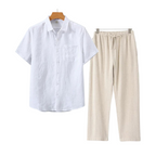 Ensemble Avec Chemise Et Pantalon Droit Pour Hommes | Idéal Pour L’Été