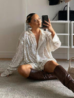 Blouse à Manches Longues avec Coupe Légère pour Femme | Idéale pour le Printemps et l’Été