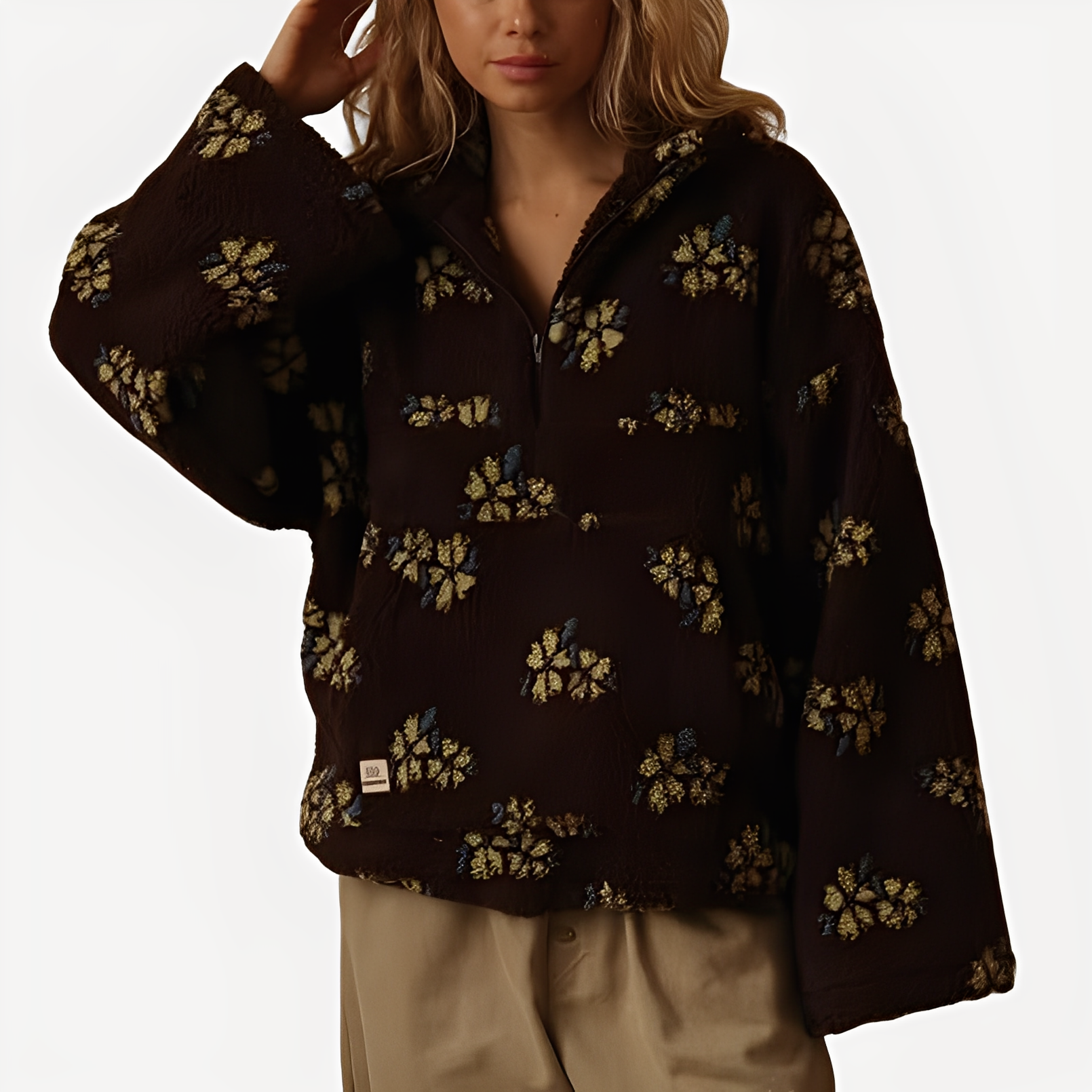 Pull avec Motif Floral pour Femme | Idéal pour Usage Quotidien