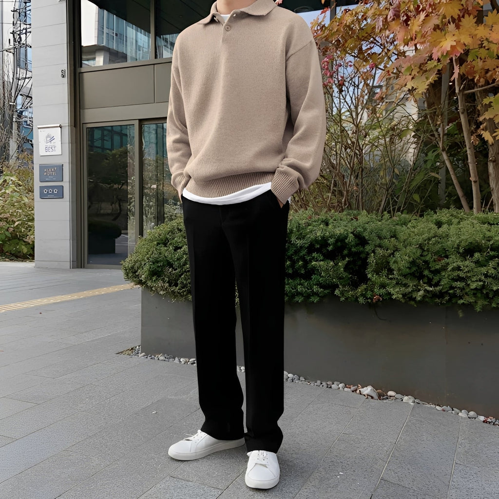 Pull à Demi-Zip avec Coupe Droite pour Hommes | Idéal pour un Usage Quotidien