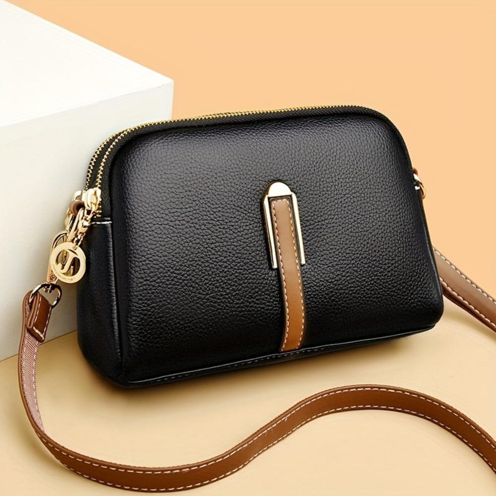 Sac Bandoulière Compact Avec Détails Contrastés Pour Femme | Idéal Pour Usage Quotidien