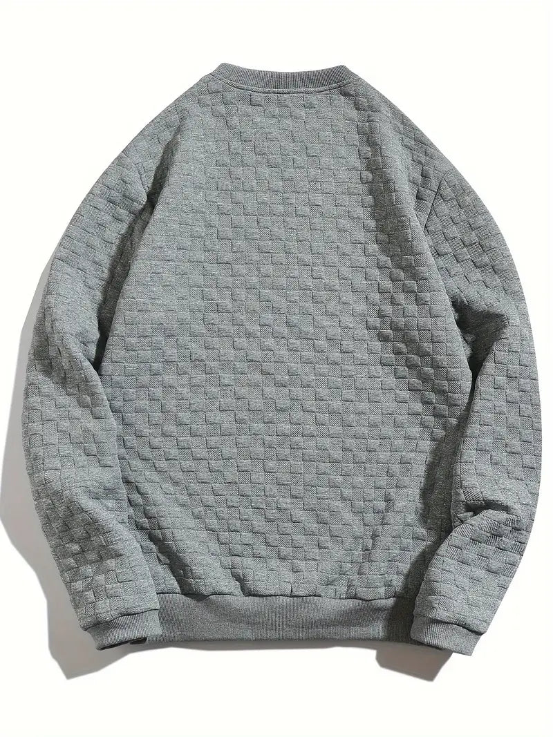 Sweatshirt À Motif Texturé Avec Coupe Décontractée Pour Adultes | Idéal Pour Toutes Saisons