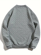 Sweatshirt À Motif Texturé Avec Coupe Décontractée Pour Adultes | Idéal Pour Toutes Saisons