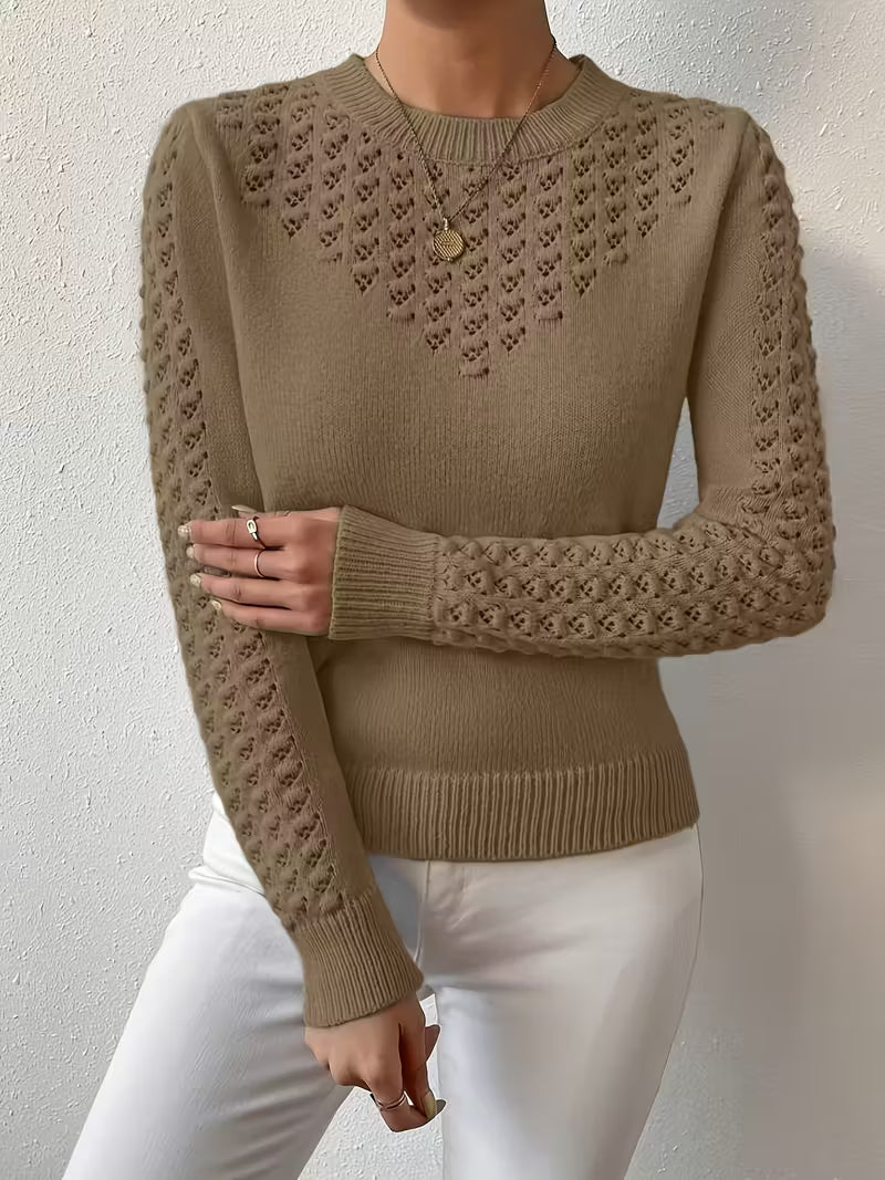 Pull à Manches Longues avec Détails en Dentelle pour Femme | Idéal pour un Usage Quotidien