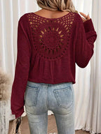 Pull À Col En V En Maille Gaufrée Pour Femme | Idéal Pour La Mi-Saison