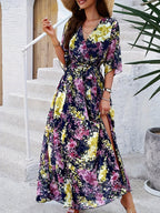 Robe Longue à Imprimé Floral pour Femme | Idéale pour les Événements d'Été
