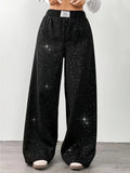 Pantalon Large Taille Haute pour Femme avec Imprimé Ciel Étoilé | Idéal pour le Quotidien et les Sorties