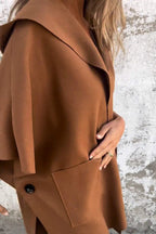 Cape Manteau Ample Avec Poches Pour Femme | Idéale Pour la Mi-Saison