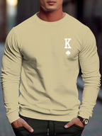 Sweat à Imprimé Spade K et Manches Longues pour Homme | Idéal pour l’Automne et l’Hiver