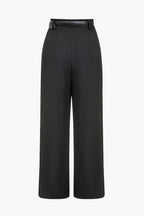 Pantalon Taille Haute À Ceinture Croisée Avec Jambe Large Pour Femmes | Idéal Pour Un Usage Quotidien