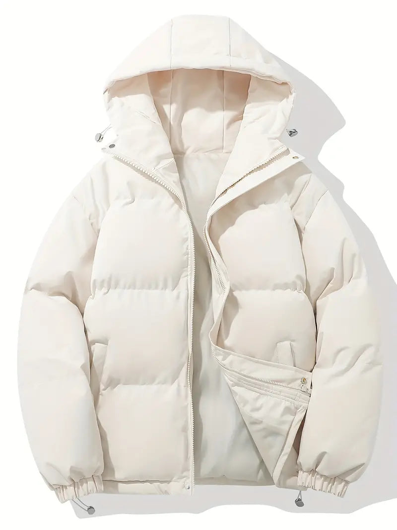 Manteau Matelassé à Capuche pour Homme avec Fermeture Éclair | Idéal pour l’Automne et l’Hiver