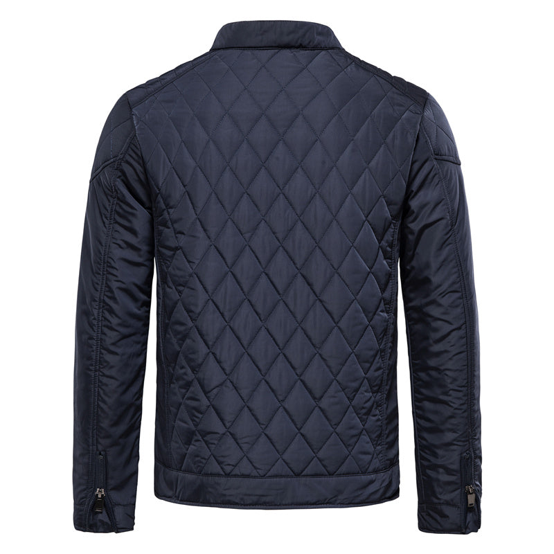 Veste Matelassée avec Fermeture Zippée et Col Montant pour Hommes | Idéal pour Saisons Intermédiaires