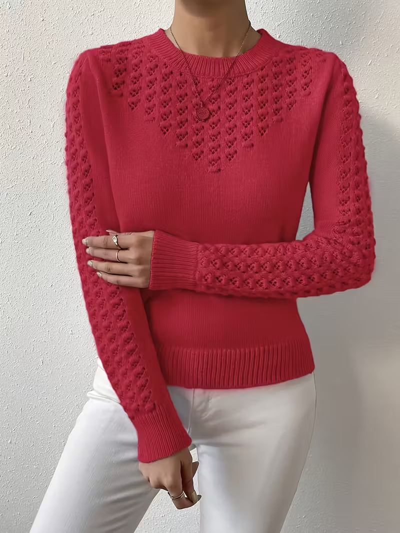 Pull à Manches Longues avec Détails en Dentelle pour Femme | Idéal pour un Usage Quotidien
