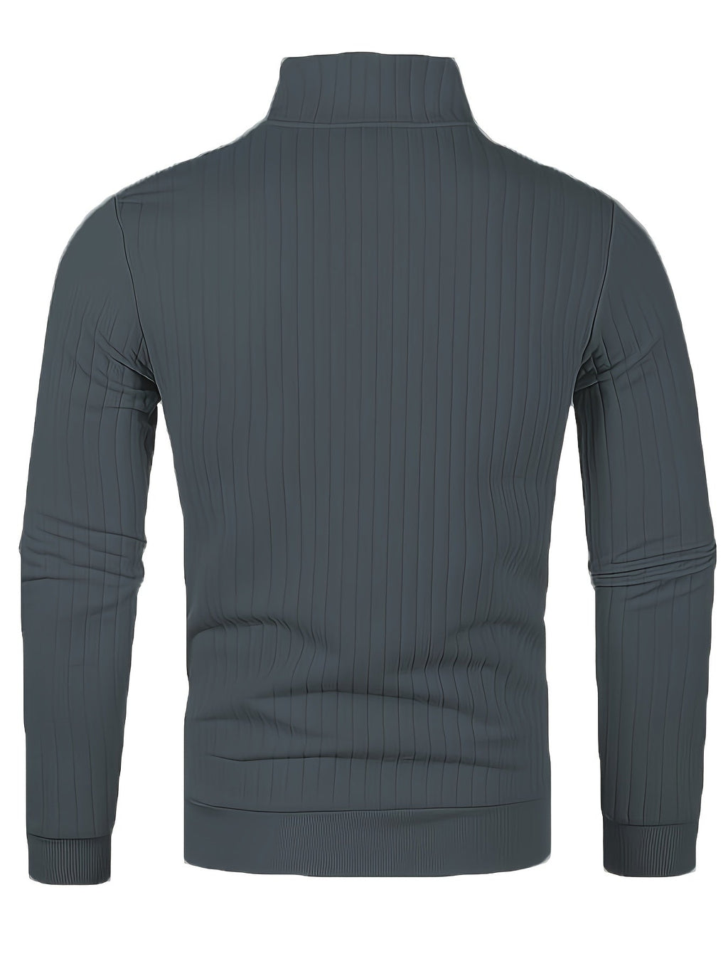 Pull Pour Homme Avec Col Zippé Et Motif Côtelé Pour Adulte | Idéal Pour Usage Quotidien Et Polyvalent