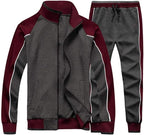 Ensemble Deux Pièces avec Veste Zippée et Pantalon Colorblock pour Homme | Idéal pour Un Usage Quotidien