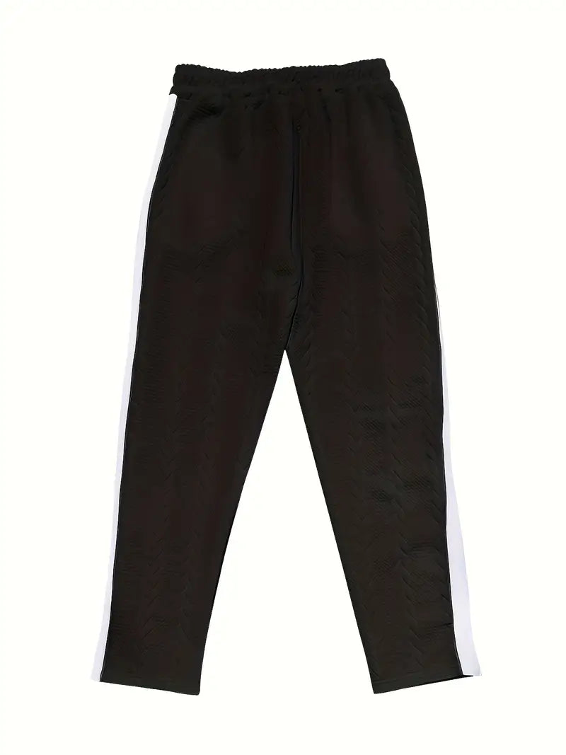 Pantalon Large avec Boutons Latéraux et Taille à Cordon pour Homme | Idéal pour un Usage Quotidien