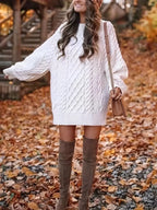 Robe Pull Avec Maille Torsadée Pour Femmes | Idéale Pour Un Usage Quotidien