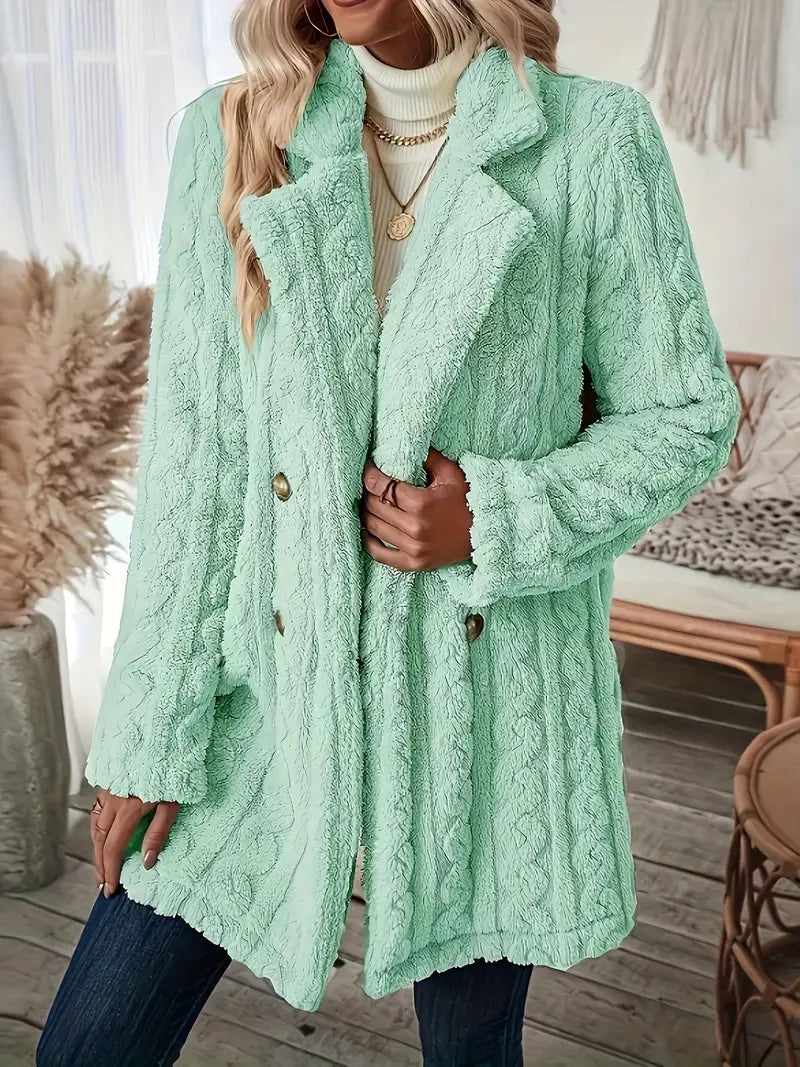 Manteau Avec Revers Et Conception Double Face Pour Adultes | Idéal Pour L’Automne Et L’Hiver