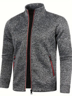 Veste Zippée Avec Col Montant Et Poches Latérales Pour Homme | Idéal Pour Sport Et Usage Quotidien