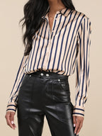 Blouse Avec Coupe Ajustée Et Détails Plissés Pour Femme | Idéal Pour Bureau Et Usage Quotidien