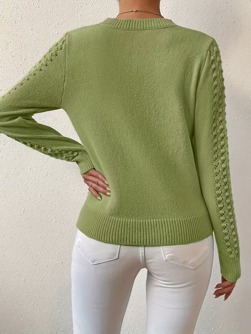 Pull à Manches Longues avec Détails en Dentelle pour Femme | Idéal pour un Usage Quotidien