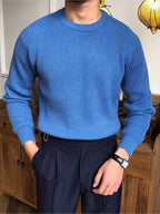 Pull En Maille À Motif Câblé Avec Coupe Ajustée Pour Homme | Idéal Pour L’Automne Et Le Quotidien