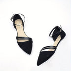 Chaussures Plates À Bout Pointu Et Bride À La Cheville Pour Femme | Idéales Pour UN Usage Quotidien