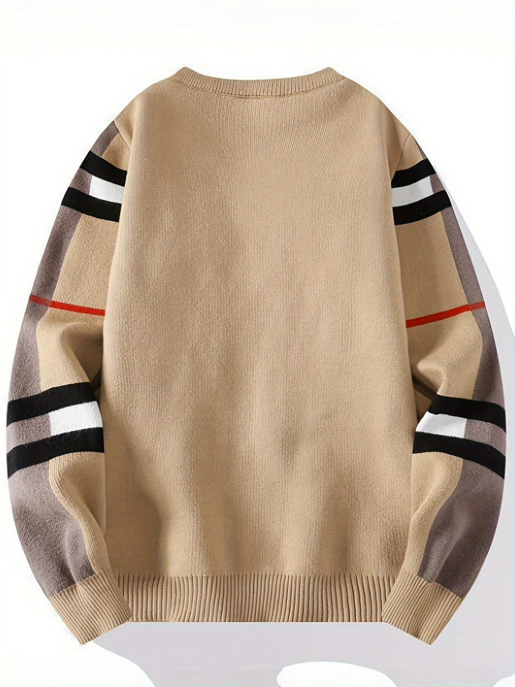Pull À Manches Longues Avec Motif Rayé Sur Les Manches Pour Hommes | Idéal Pour Un Usage Quotidien