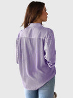 Chemise À Col Avec Motif Rayé Pour Femme | Idéale Pour Usage Quotidien Et Professionnel