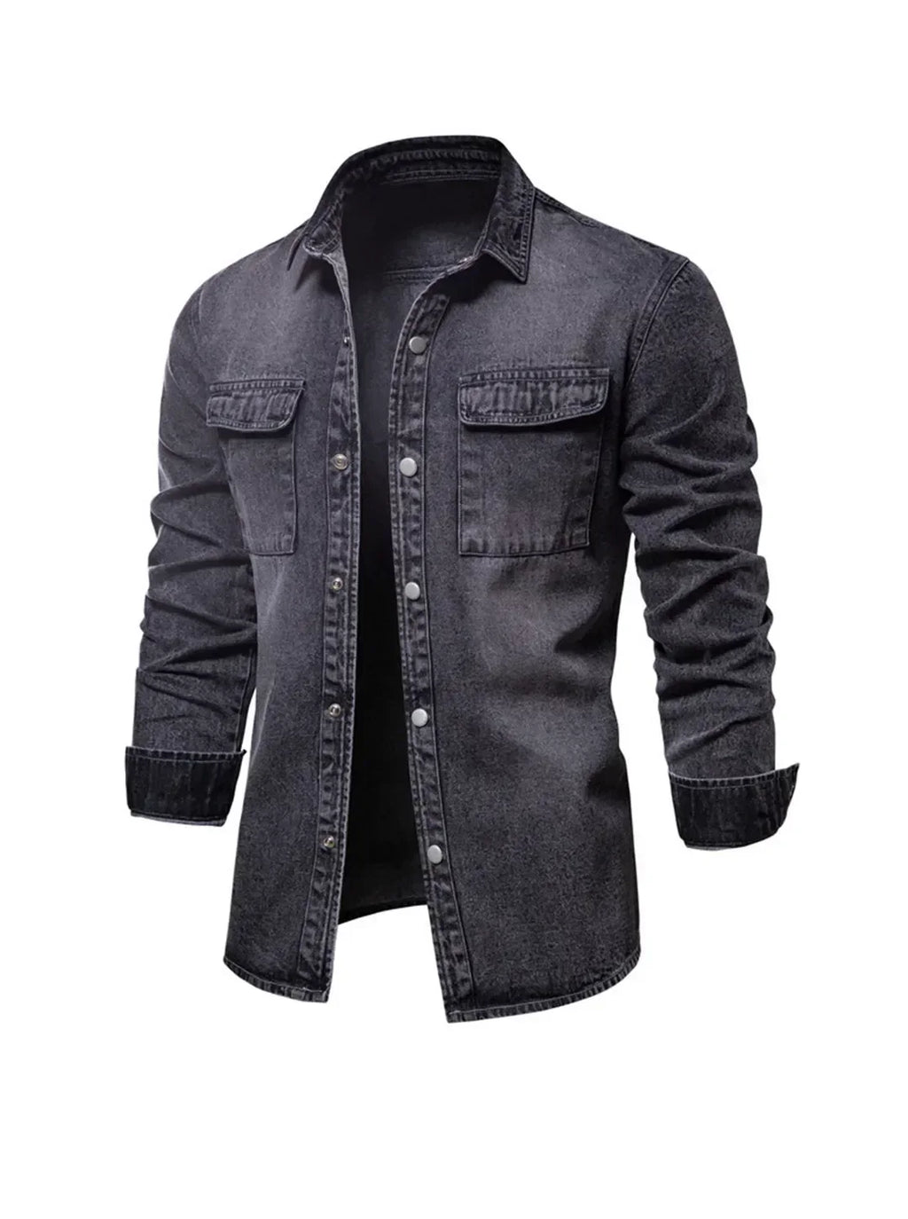 Chemise En Denim À Manches Longues Pour Homme | Idéale Pour Usage Quotidien