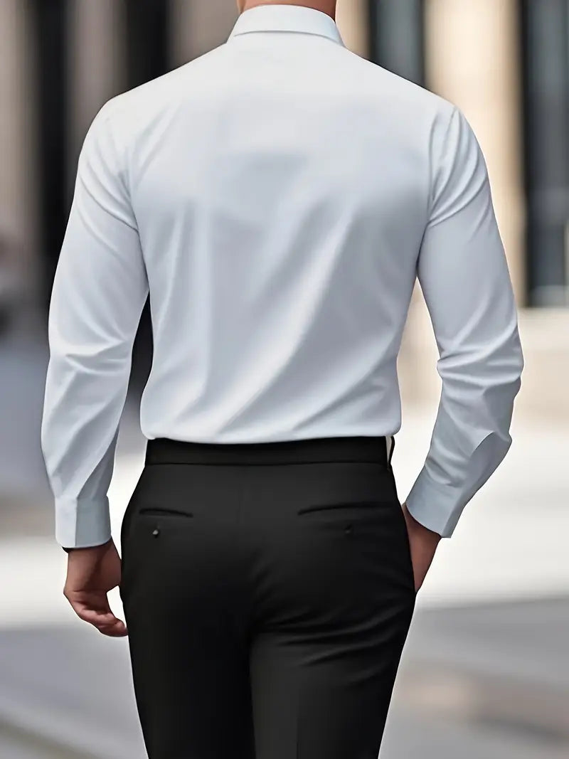 Chemise À Manches Longues Pour Homme | Idéale Pour Usage Quotidien