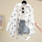 Blouse à Manches Longues avec Imprimé sur le Devant pour Femme | Idéale pour le Printemps et l’Été