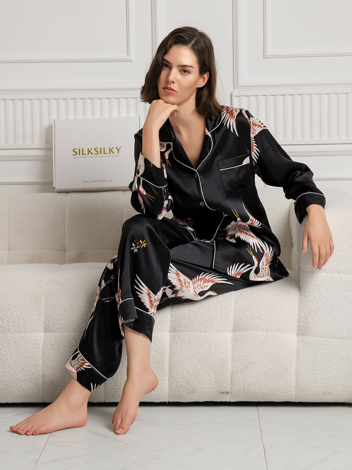 Ensemble De Pyjama 2 Pièces avec Bordure Contrastée pour Femme | Idéal pour Le Sommeil Et La Détente À La Maison