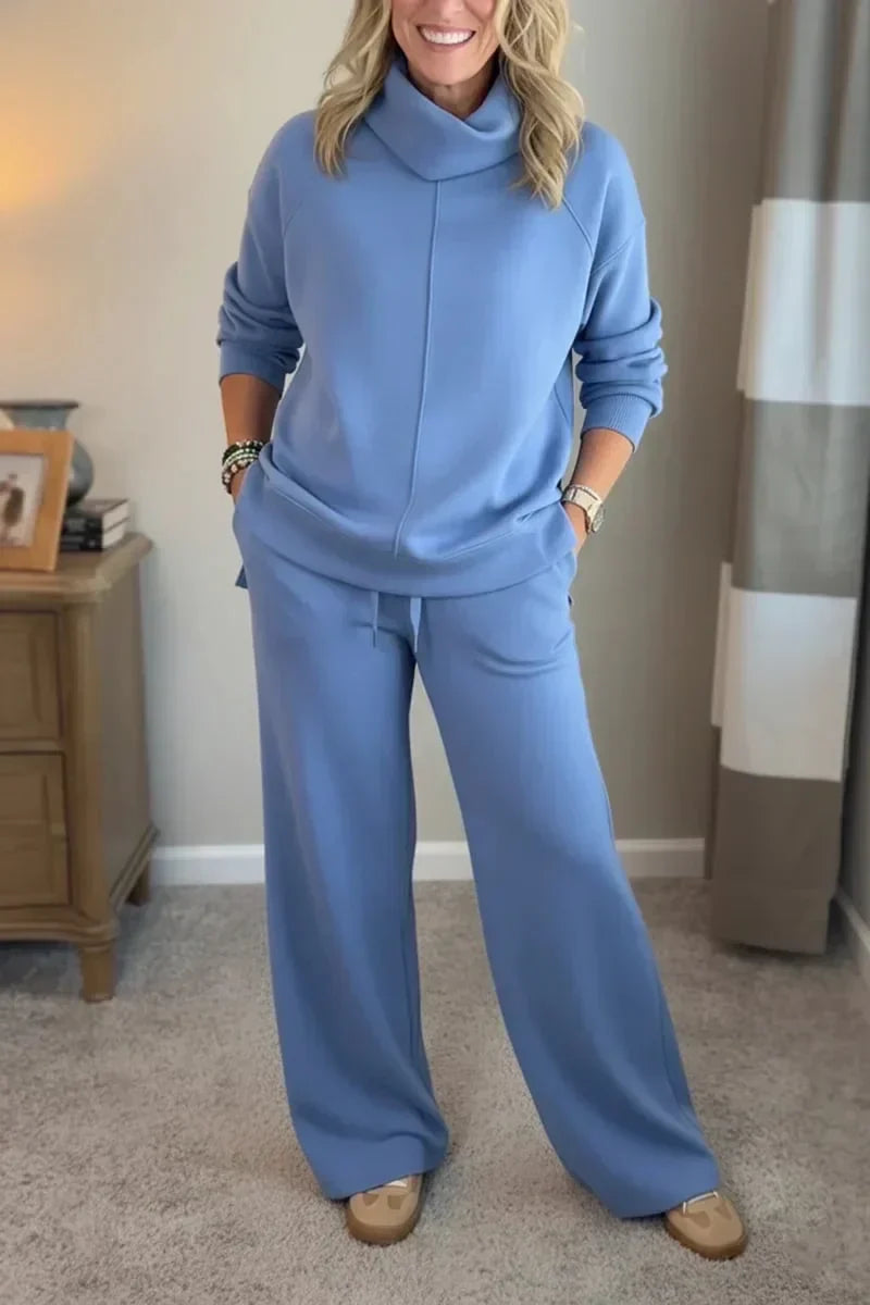 Ensemble Deux Pièces en Maille avec Top et Pantalon pour Femme | Idéal pour un Usage Quotidien