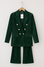Ensemble Deux Pièces Avec Blazer Croisé Et Pantalon Ajusté Pour Femme | Idéal Pour Les Occasions Formelles