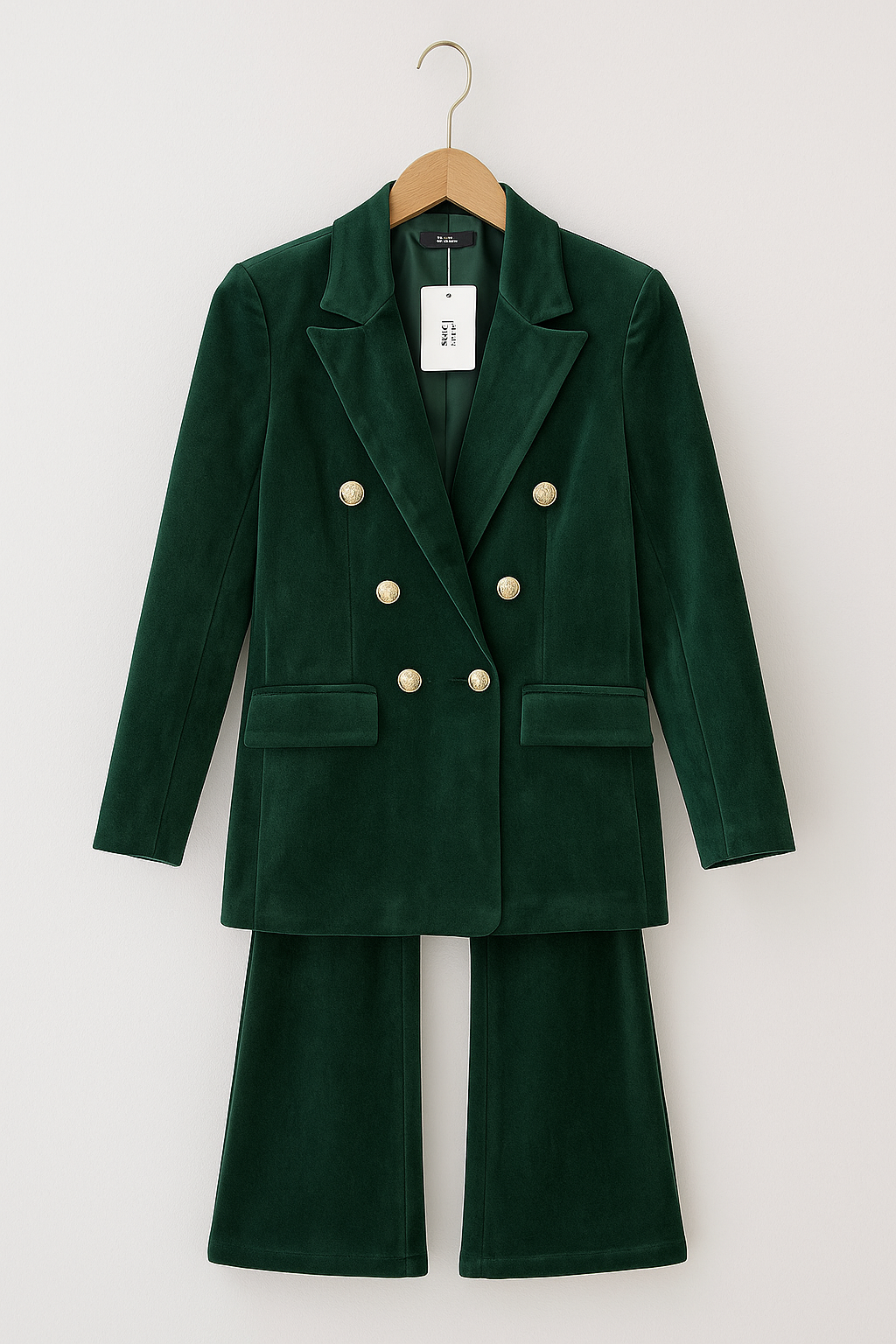 Ensemble Deux Pièces Avec Blazer Croisé Et Pantalon Ajusté Pour Femme | Idéal Pour Les Occasions Formelles
