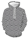 Sweat à Capuche avec Motif Géométrique pour Homme | Idéal pour les Activités Décontractées