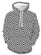 Sweat à Capuche avec Motif Géométrique pour Homme | Idéal pour les Activités Décontractées