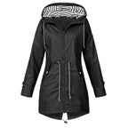 Parka Imperméable avec Capuche pour Femme | Idéale pour les Jours de Pluie