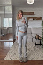 Ensemble Loungewear Deux Pièces avec Coupe Décontractée pour Femme | Idéal pour la Maison ou les Moments de Détente