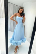 Robe Midi à Ourlet Volanté pour Femme avec Coupe Fluide pour Été | Idéale pour Usage Quotidien et Activités Estivales