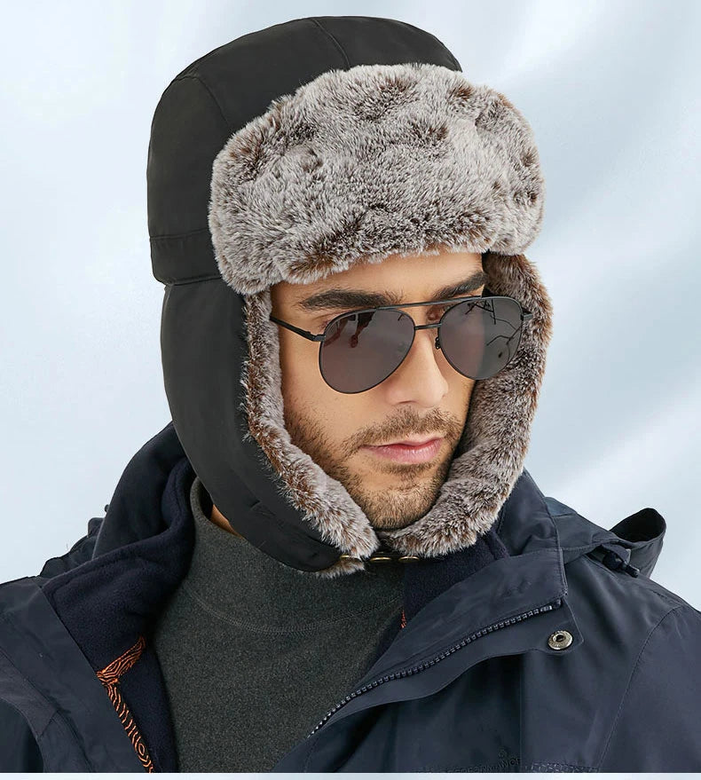 Bonnet d’Hiver avec Cache-Oreilles et Taille Réglable pour Adultes | Idéal pour les Activités Extérieures