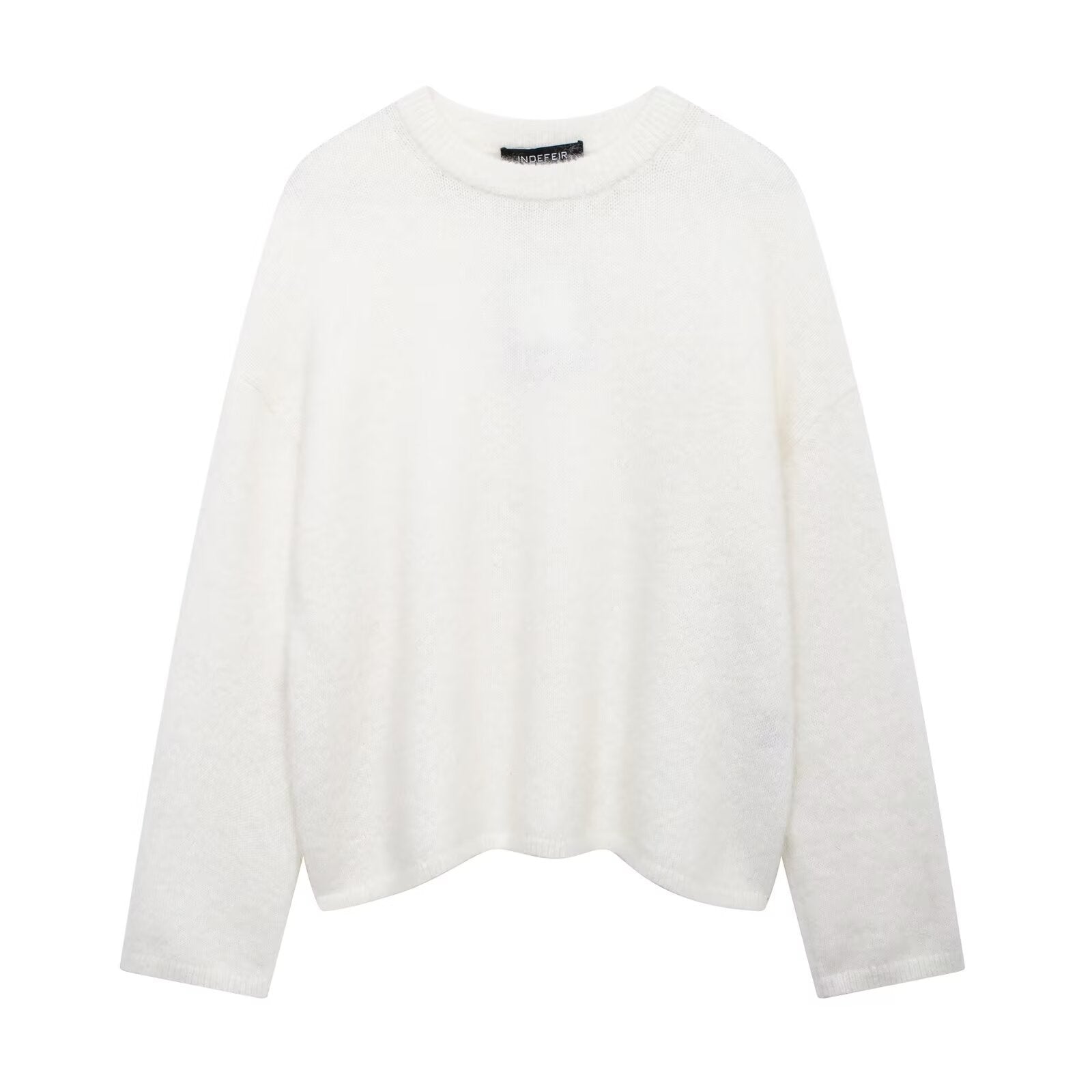Pull Uni à Col Rond avec Coupe Ample pour Femme | Idéal pour Usage Quotidien